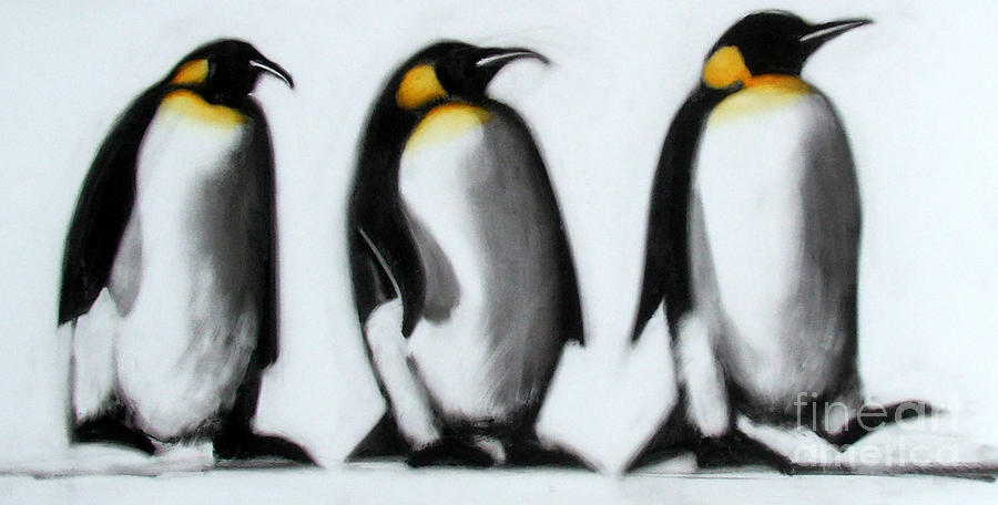 Penguin Painting - We Three Kings by Paul Powis