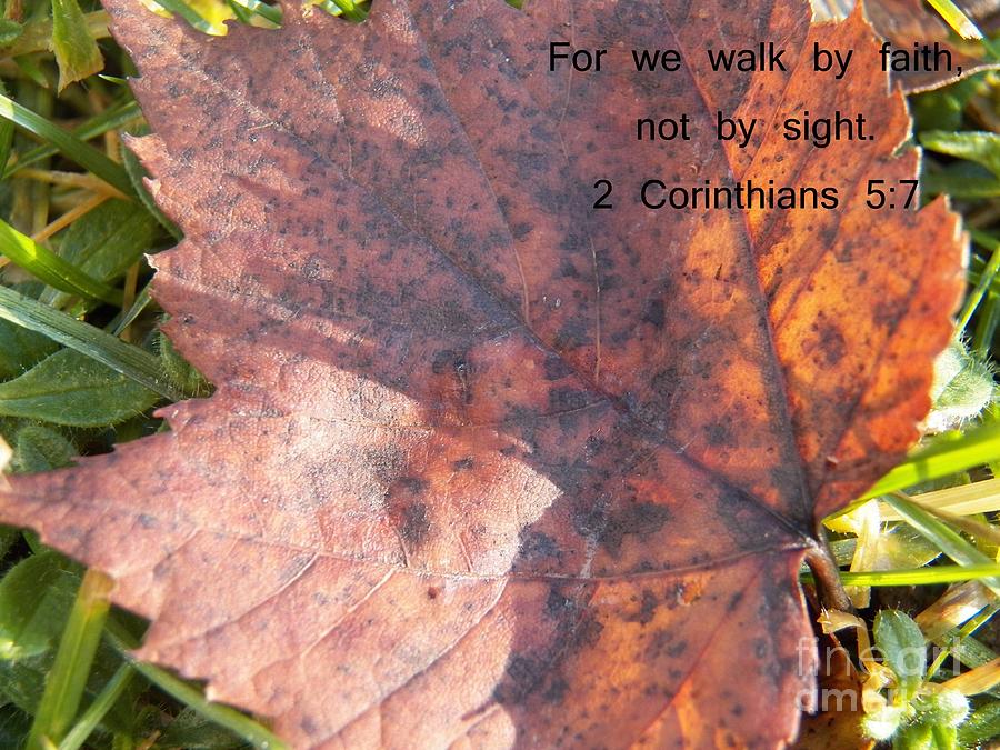 We Walk By Faith Photograph by Corinne Elizabeth Cowherd