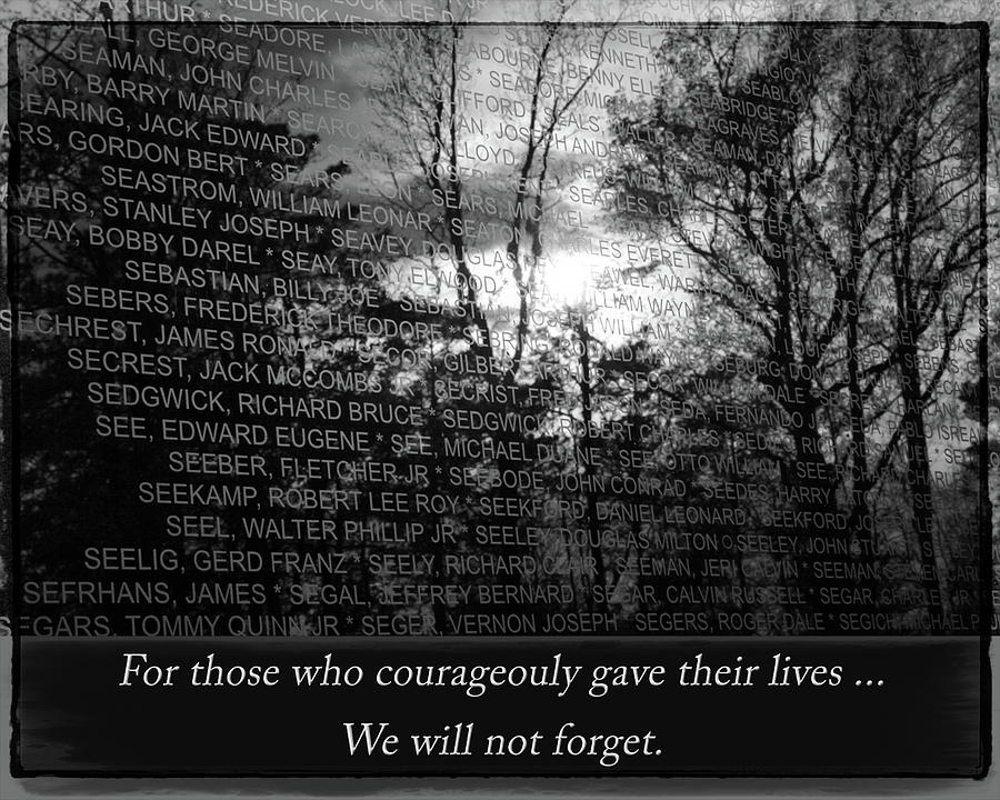We Will Never Forget Photograph by Susan McMenamin