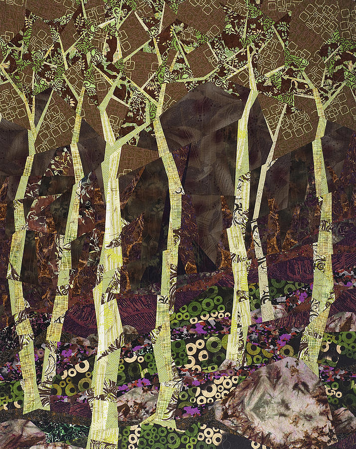 Tree Tapestry - Textile - Wearing The Scars by Linda Beach Tree Tapestry - Textile - Wearing The Scars by Linda Beach
