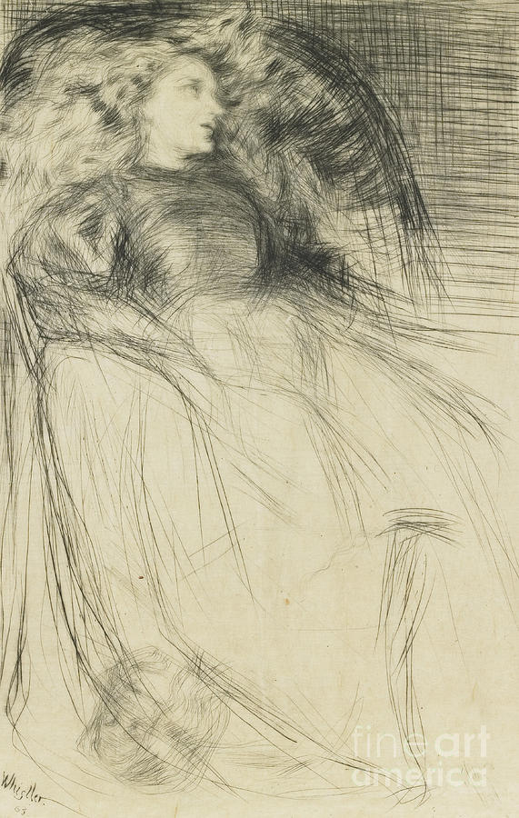 Portrait Drawing - Weary by James McNeill Whistler