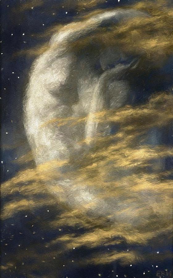 Weary Moon Painting by Edward Robert Hughes
