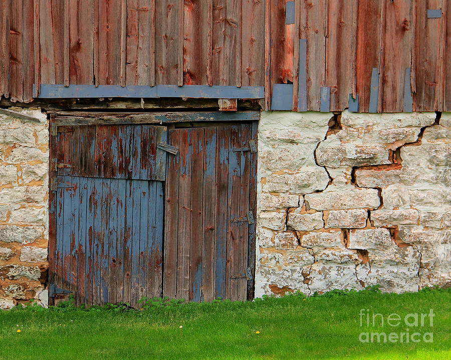 Weathered Barn Door Photograph by Perry Webster