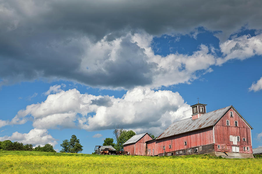 Weathered Barn Landscape Photograph by Alan L Graham