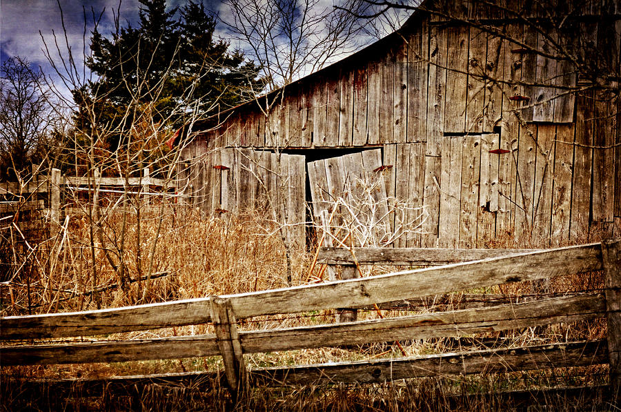 Barn Photograph - Weathered Barn by Marty Koch