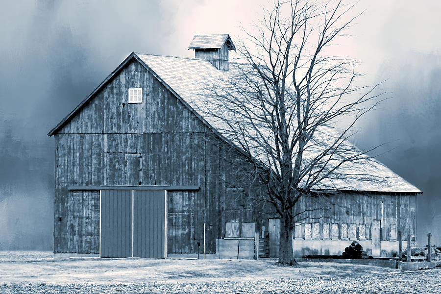 Barn Photograph - Weathered Barn by Theresa Campbell