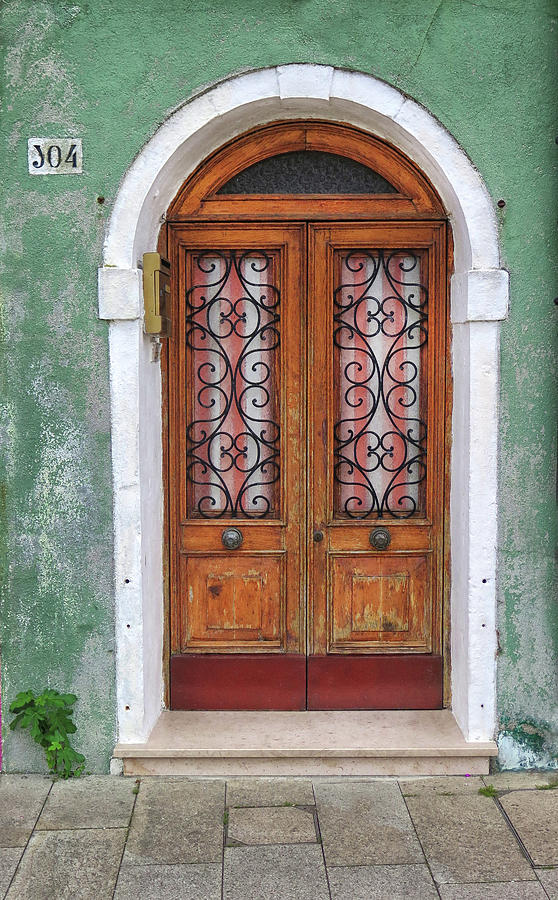 Weathered Doorway in Burano Photograph by Dave Mills