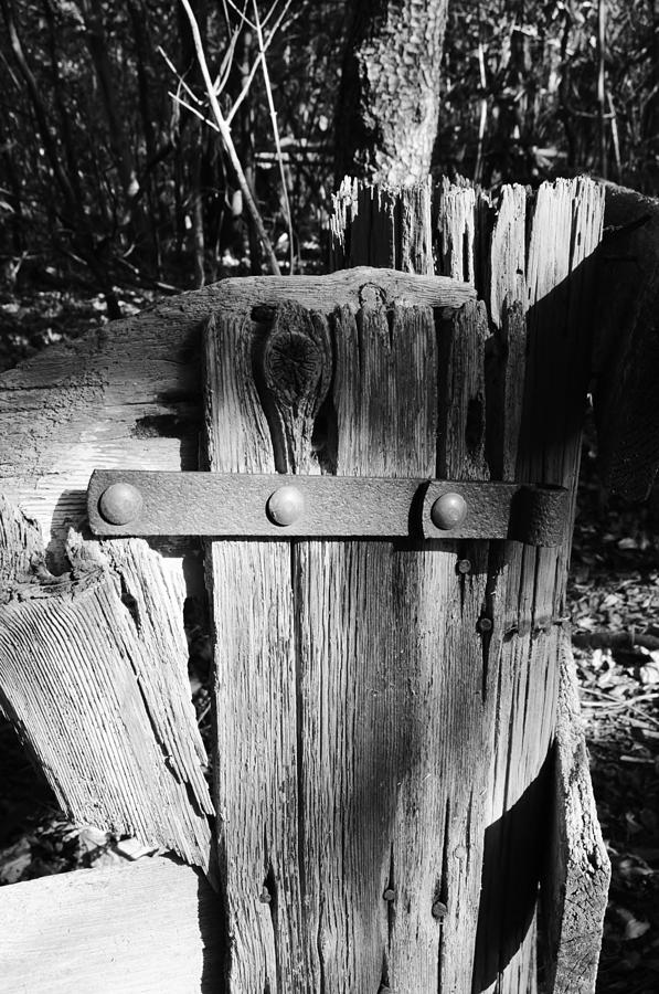 Weathered Fence in Black and White Photograph by Warren Thompson