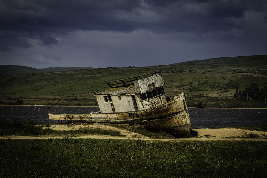 Boat Photograph - Weathered Fishing Boat by Garry Gay
