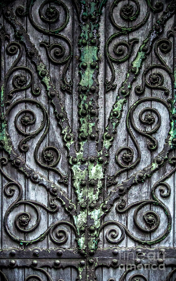 Bolt Photograph - Weathered Gothic Doorway by James Aiken