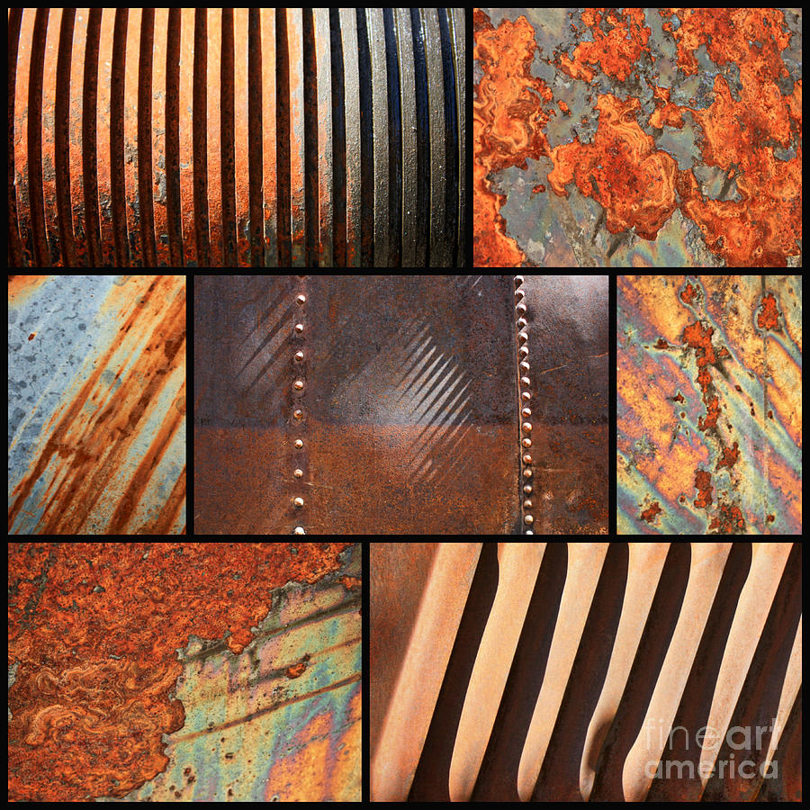 Weathered Metal Collage 3 Photograph by Carol Groenen