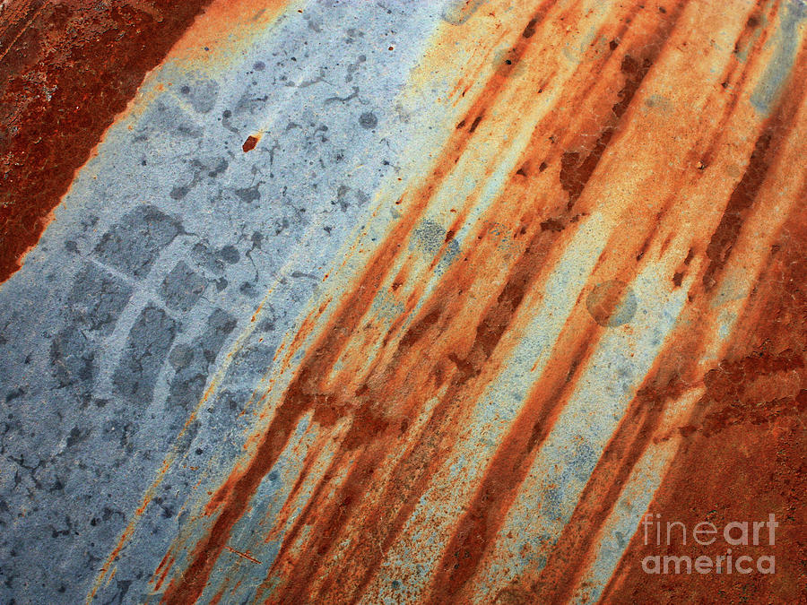 Weathered Metal with Stripes Photograph by Carol Groenen
