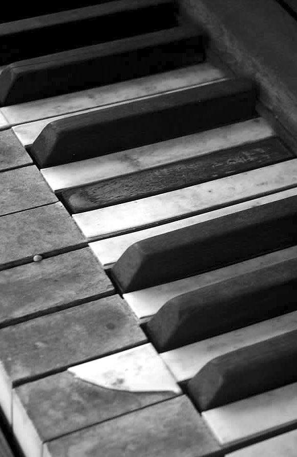 Piano Photograph - Weathered Music by Adam Vance