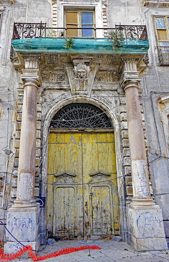 Weathered Old Artistic Door On A Building In Palermo Sicily Photograph by Rick Rosenshein