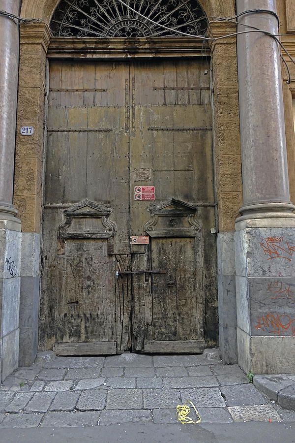 Weathered Old Door On A Building In Palermo Sicily Photograph by Rick Rosenshein