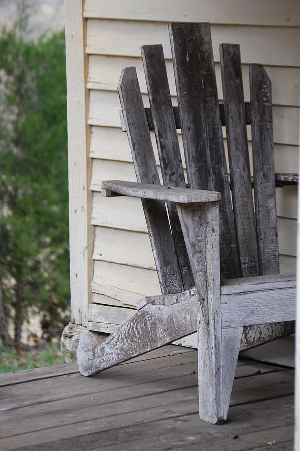 Weathered Porch Chair Photograph by Debbie Karnes