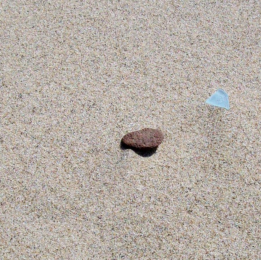 Weathered Rock and Beach Glass Photograph by Michelle Calkins