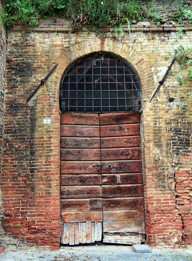 Weathered Siena Doors 1287 Photograph by Jack Schultz