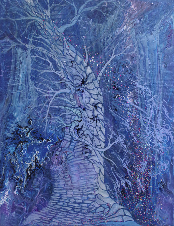 Weathered Tree Painting by Adria Trail