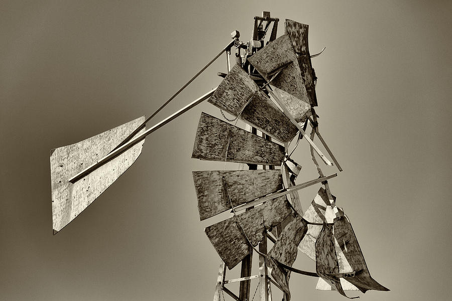 Weathered Vane - Sepia Photograph by Stephen Stookey