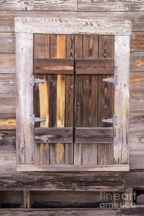 Weathered Wooden Shuttered Window Photograph by MM Anderson