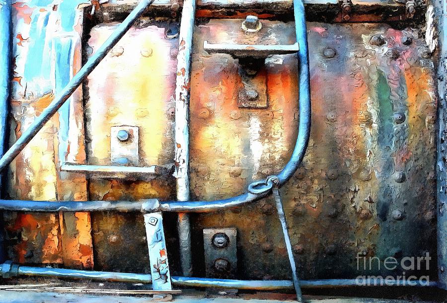 Train Photograph - Weathering Steel - Rail Rust by Janine Riley