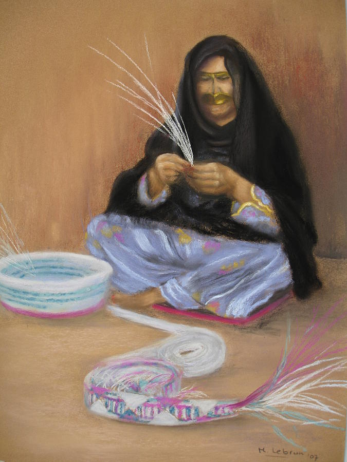 Figure Painting - Weaving 2 by Maruska Lebrun