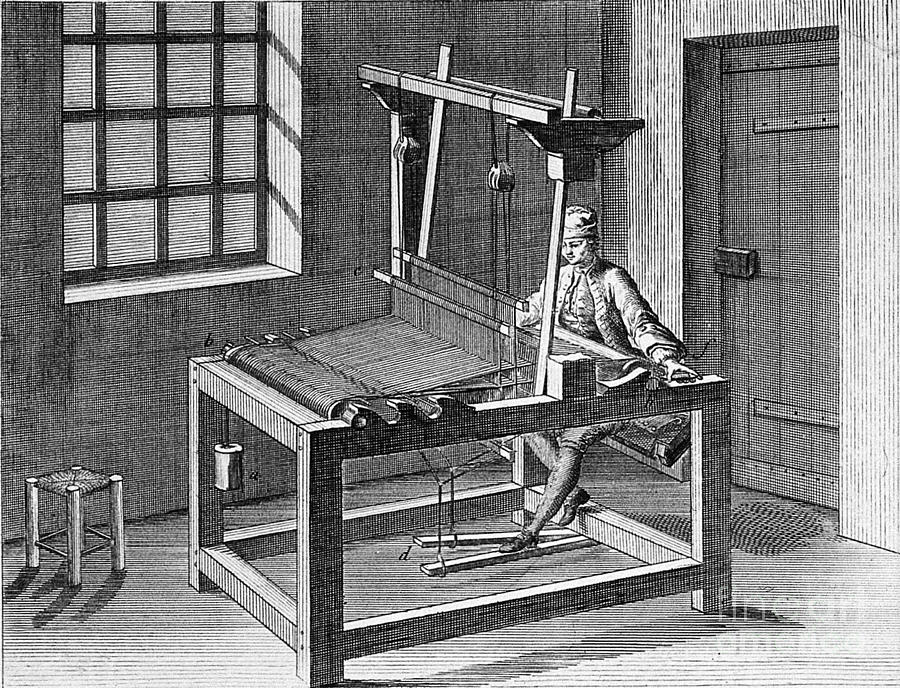 Weaving Cotton, Historical Engraving Photograph by Wellcome Images