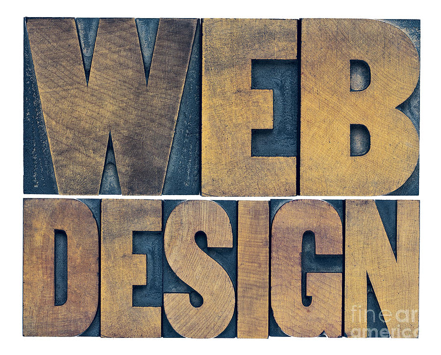 Web Design Word Abstract In Wood Type Photograph by Marek Uliasz