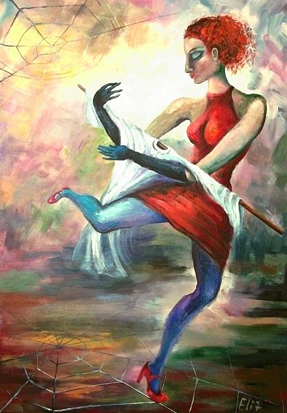 Symbol Painting - Web-tango by Elisheva Nesis
