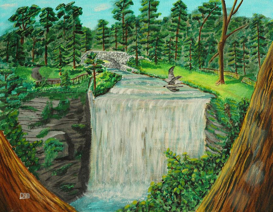 Webster Falls  Painting by David Bigelow