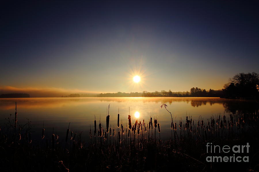 Webster Lake December Sunrise  Photograph by Neal Eslinger