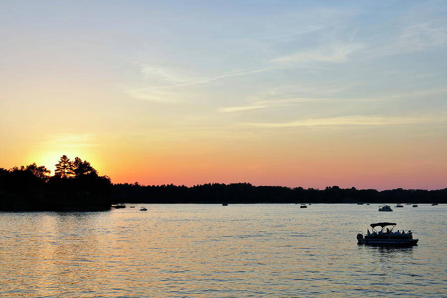 Sunset Photograph - Webster Lake Sunset by Luke Moore