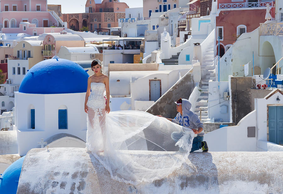 Wedding at Santorini Photograph by Anastasy Yarmolovich