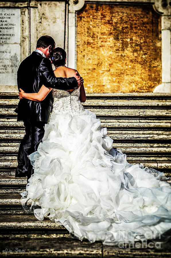 Wedding At Spanish Steps Photograph