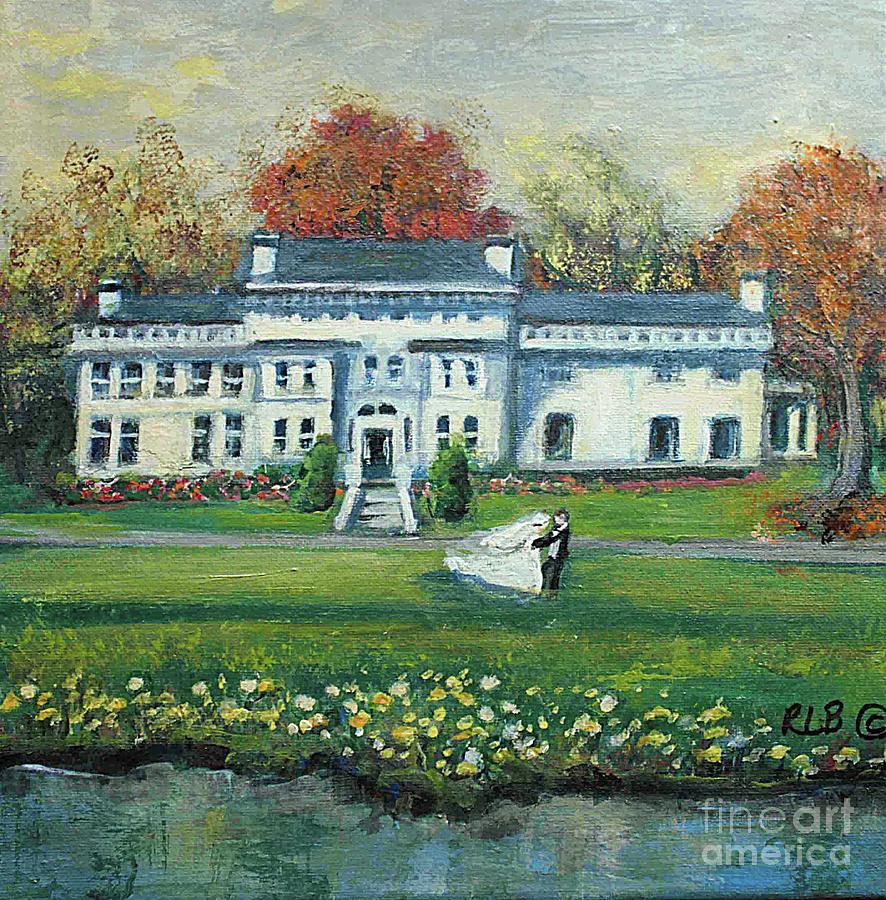 Wedding at the Lyman Estate Painting by Rita Brown