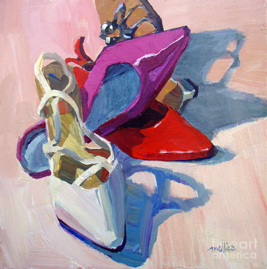 Wedding Bell Shoe Painting by Patti Mollica - Fine Art America