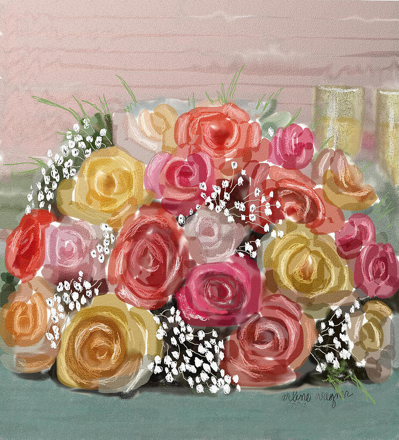 Wedding Bouquet Digital Art by Arline Wagner