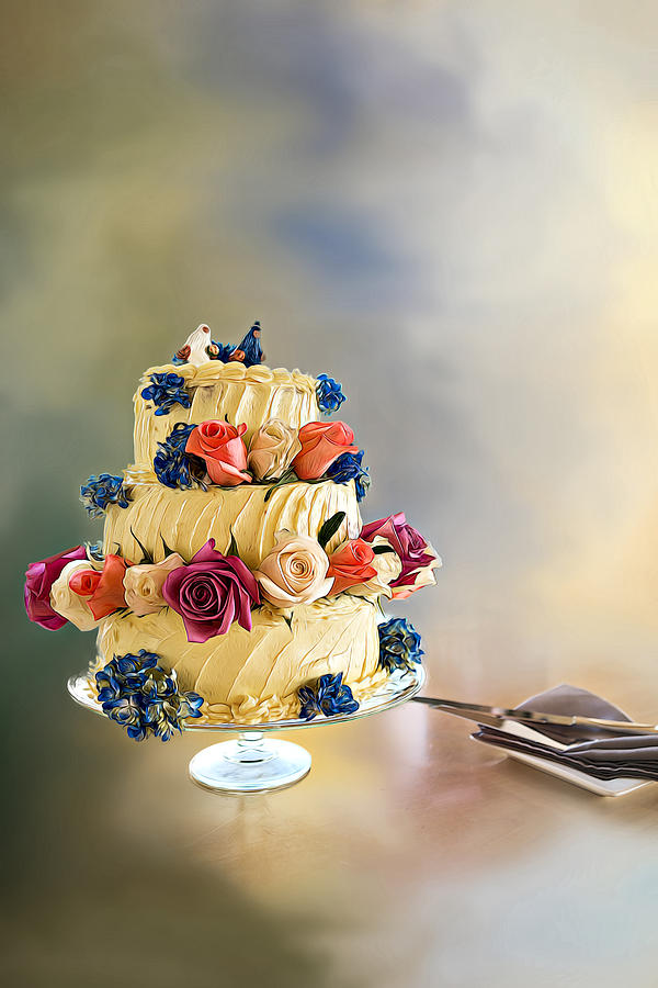 Flower Cake Photograph by Maria Coulson