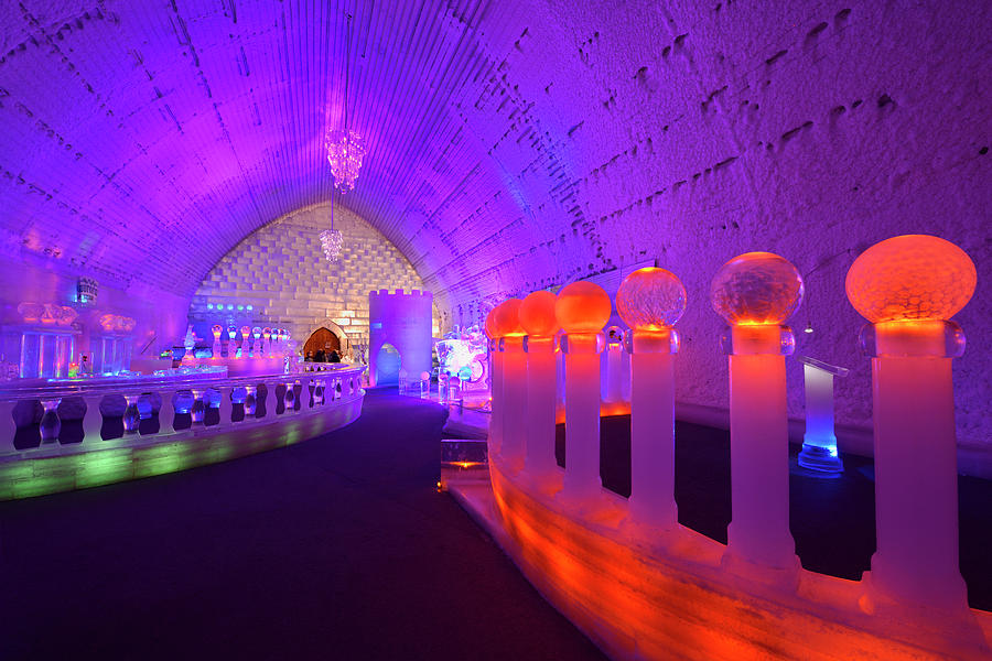 Wedding Chapel and ice bar at the Aurora Ice Museum Chena Hot Sp Photograph by Reimar Gaertner