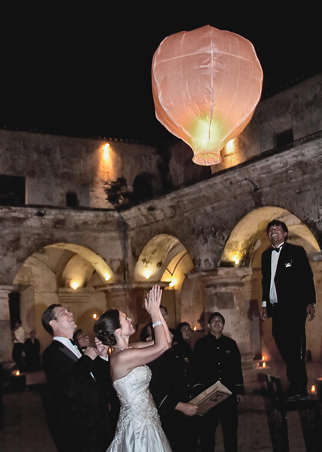 Lantern Still Life Digital Art - Wedding Globos by David April