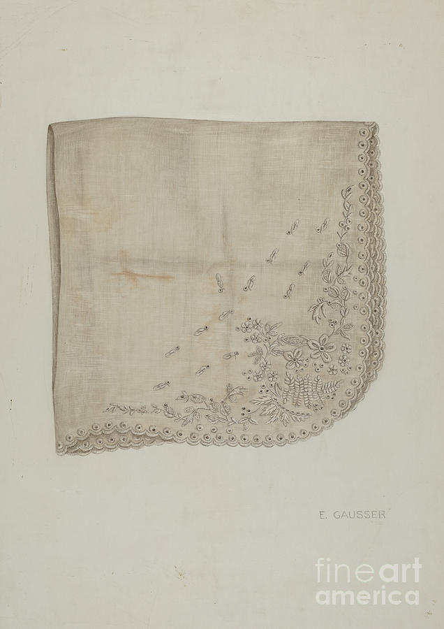 Wedding Handkerchief Drawing by Eleanor Gausser | Fine Art America