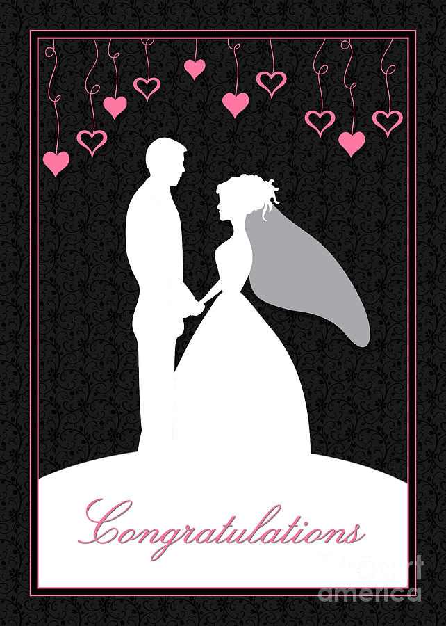 Greeting Digital Art - Wedding Hearts and Swirls by JH Designs