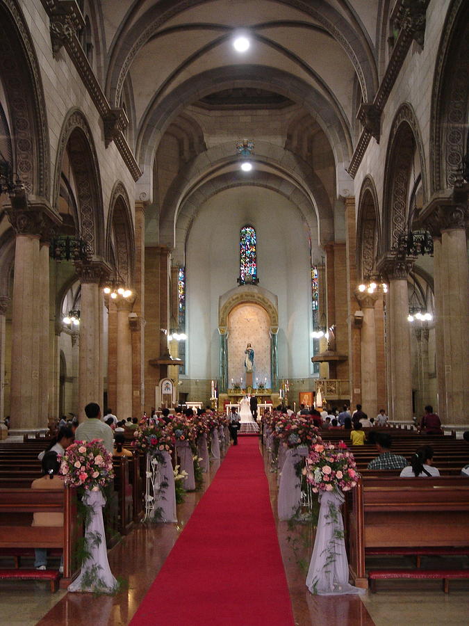 Wedding in Manila Cathedral Photograph by Michael Holloway Pixels