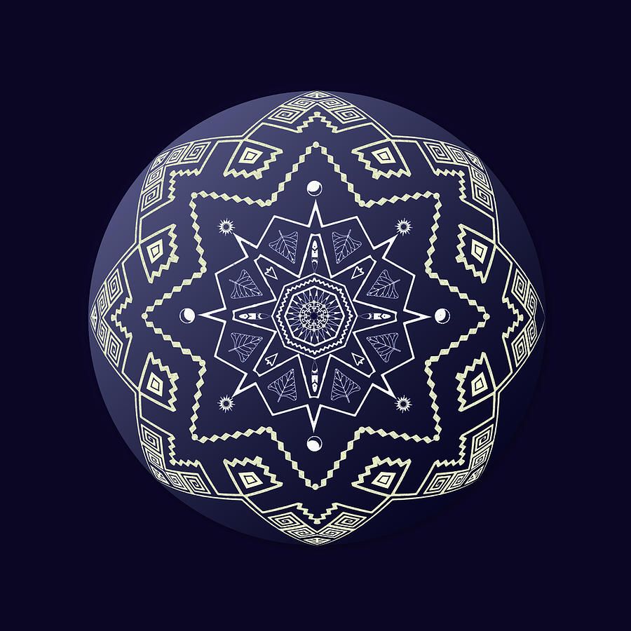 Wedgewood Sphere Mandala Digital Art by Deborah Smith