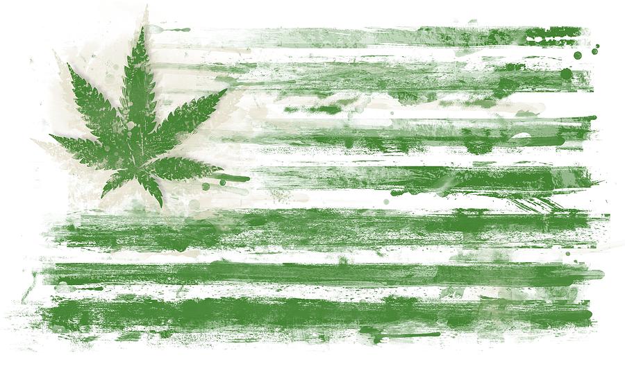 Weed Flag Digital Art by Tymbre