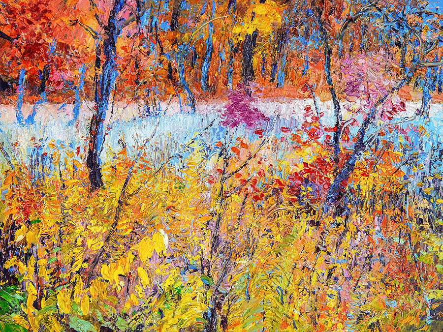 Weeds at Fall Painting by Judith Barath