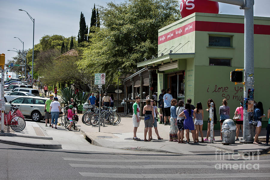 Summer Photograph - Weekends pack South Congress Avenue SoCo with thousands of people near downtown Austin by Dan Herron