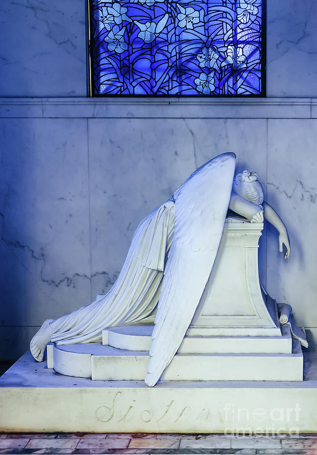 Weeping Angel- Metairie Cemetery - NOLA Photograph by Kathleen K Parker
