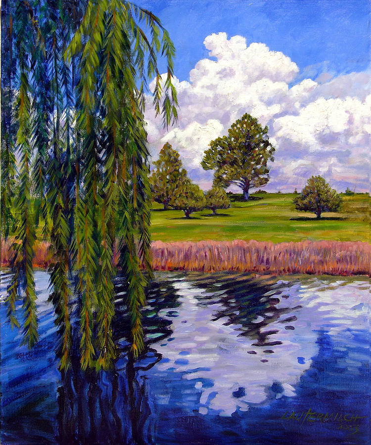 Weeping Willow - Brush Colorado Painting by John Lautermilch